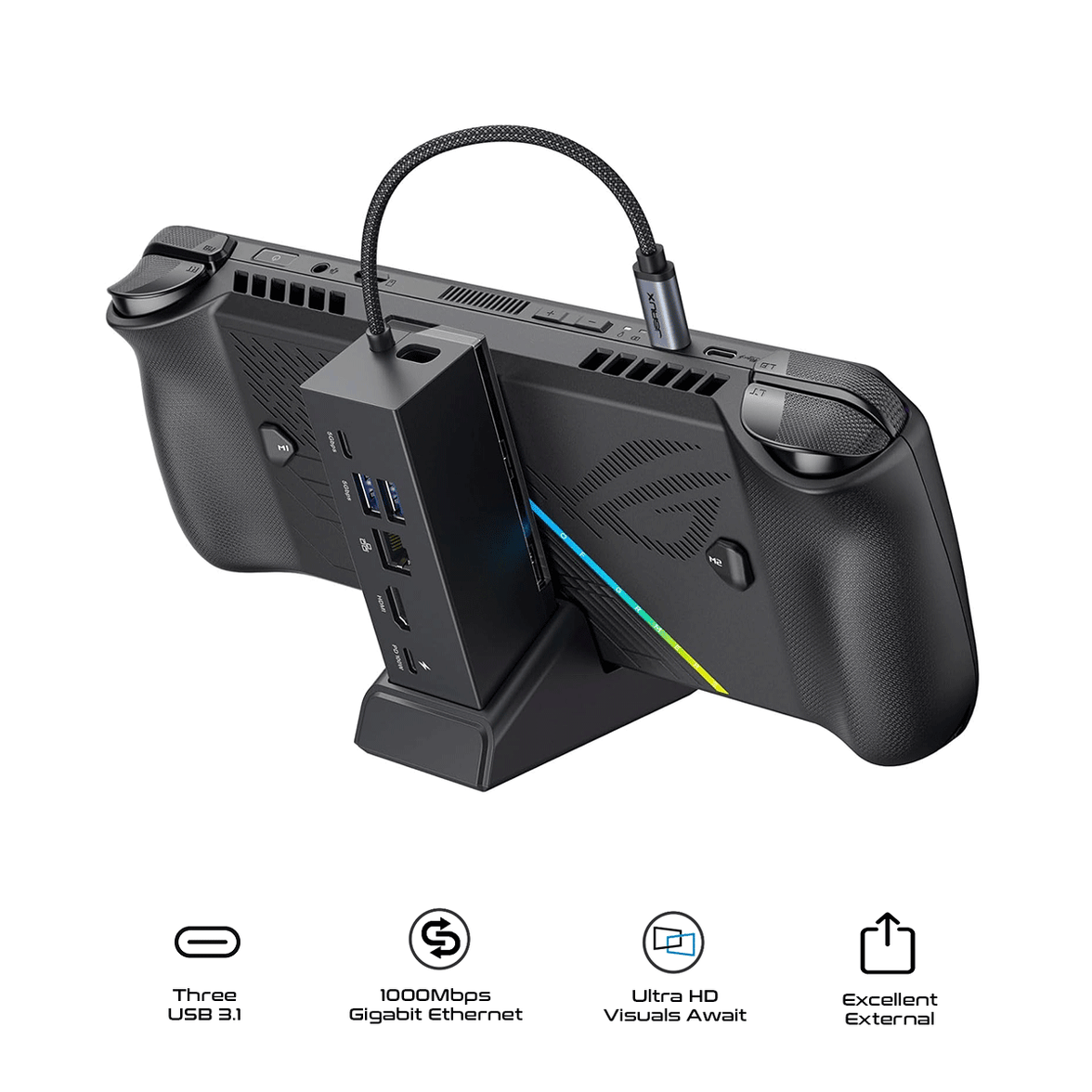 JSAUX 6-in-1 Multifunctional Docking Station for Steam Deck/ROG Ally/Legion Go/MSI Claw (HB0609)
