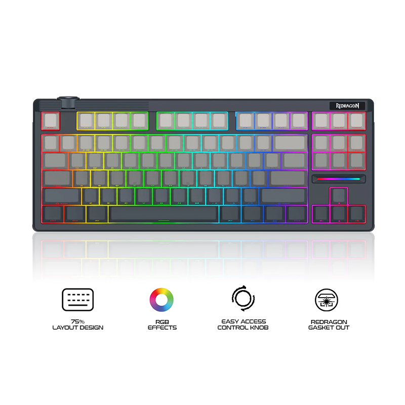 Redragon Otiim Pro Gaming Keyboard Gradient Grey (K729SP-RGB-PRO)