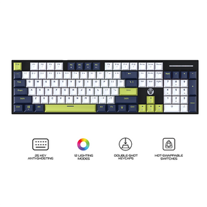 Fantech MK878S ATOM104S Mori Edition Mechanical Gaming Keyboard White
