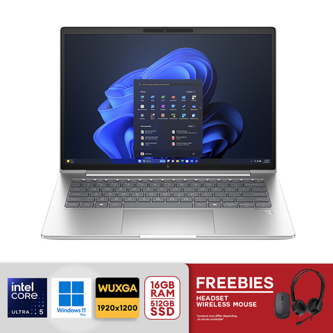 HP EliteBook 640 G11 Notebook WUXGA 14" Intel Ultra 5-135U 16GB DDR5 RAM 512GB M.2 SSD Integrated Intel Graphics Win11Pro Pike Silver