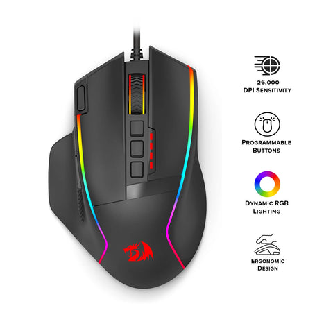 REDRAGON M915-RGB Swain Wired Gaming Mouse (Black)