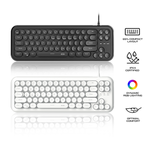 Magegee TS91 68-key 65% layout Round Keys RGB Wired Membrane Keyboard