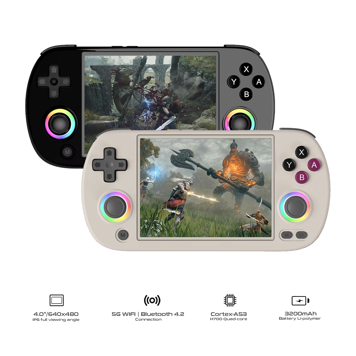 Anbernic RG40XXH 64Gb Linux 64-bit 4” IPS Screen H700 quad- Core w/ 4000+ Games