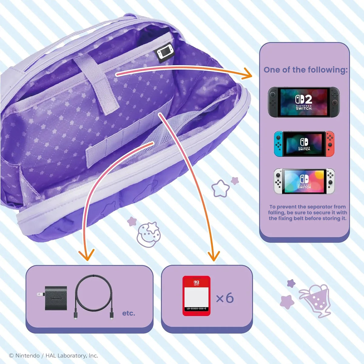 Hori Puff Pouch Kirby & Waddle Dee Series for Nintendo Switch 2 NSX-046A