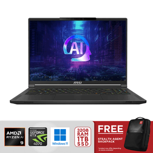 MSI Stealth A16 AI+ A3HVGG-050PH 16" QHD Ryzen AI 9 365 32GB/1TB SSD RTX 4070 Win11 WITH Microsoft Office Home and Student