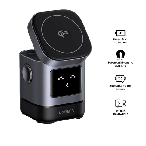 UGREEN 2-in-1 Robot Wireless Charger for IPhone + AirPods [W709/45775]