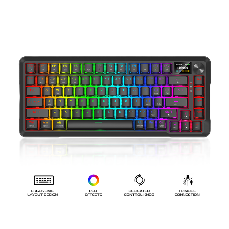 Redragon KEYBOARD WIRELESS (K724RGB-PRO) BEHEMOTH PRO (BLACK)