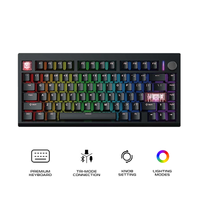 Fantech MK921 MAXFIT8 Tri-Mode Gaming Keyboard Black Brown Switch