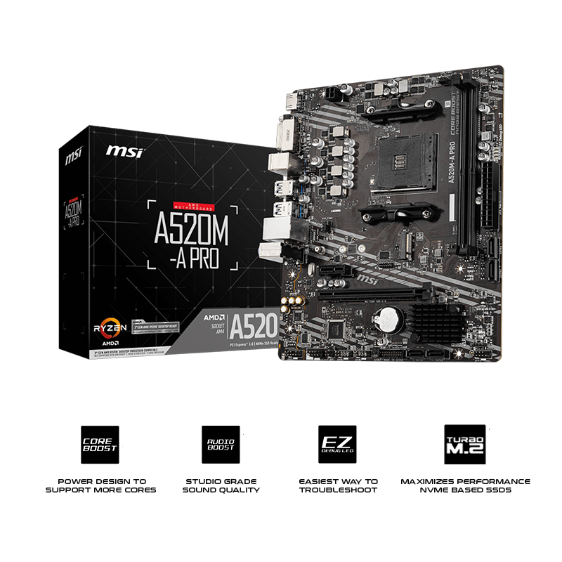 MSI A520M-A PRO AM4 mATX Motherboard