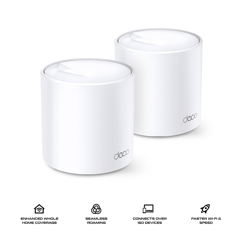 TP-Link AX1800 Whole Home Mesh Wi-Fi 6 System (White) Deco X20 (2-Pack)