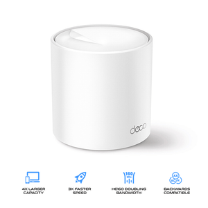 TP-Link AX3000 Whole Home Mesh Wi-Fi 6 System (White) Deco X50 (1-Pack)