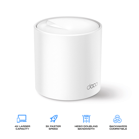 TP-Link AX3000 Whole Home Mesh Wi-Fi 6 System (White) Deco X50 (1-Pack)