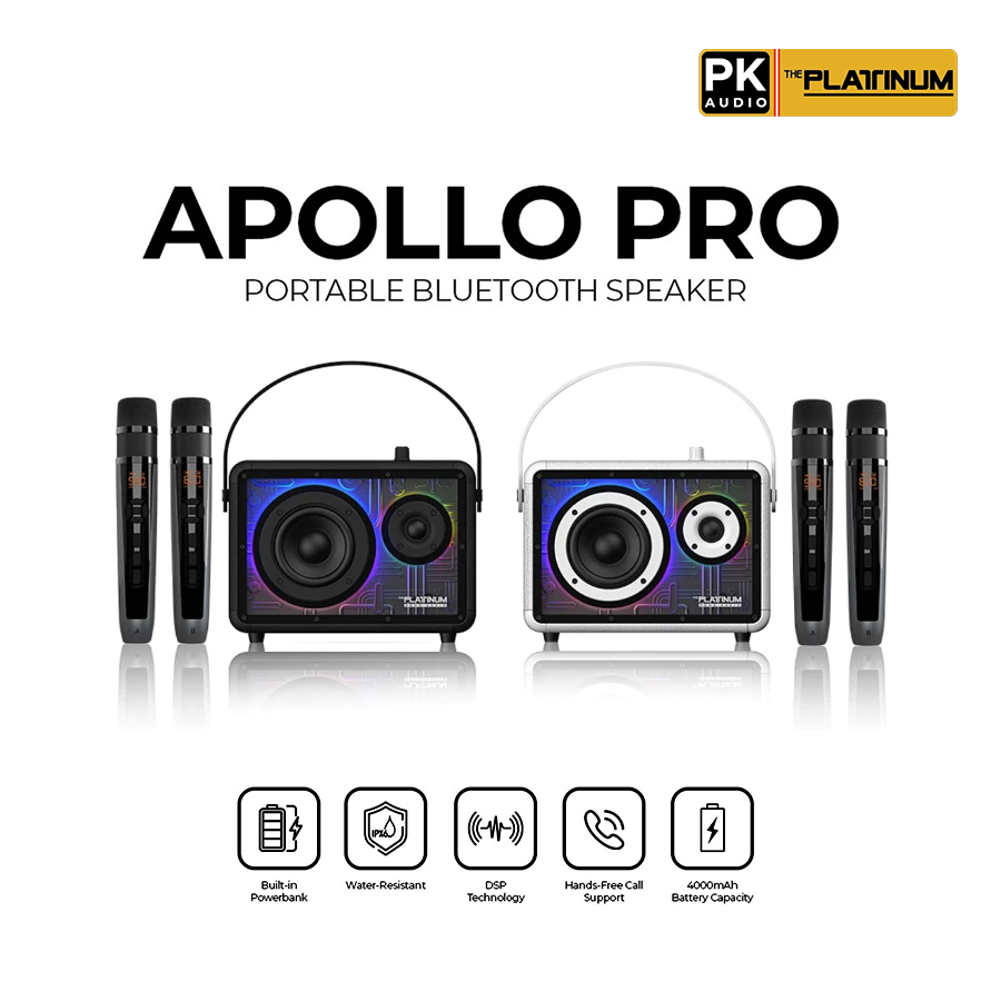 Platinum Karaoke APOLLO PRO Portable Bluetooth Speaker