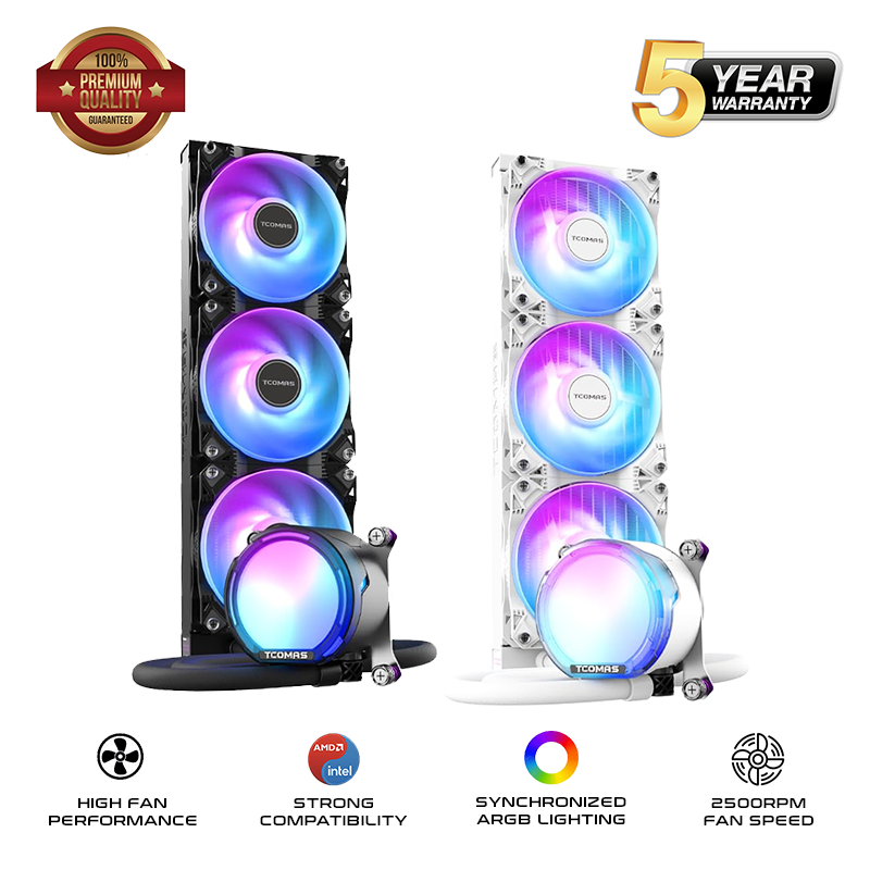 TCOMAS LE100 ARGB 360mm AIO Liquid CPU Cooler