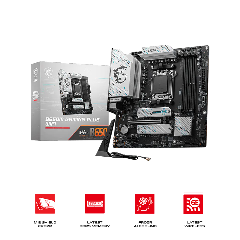 MSI B650M GAMING PLUS WIFI DDR5 mATX Motherboard