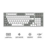 Redragon Scissor Wired Office Keyboard White-Gray (BK-7113)