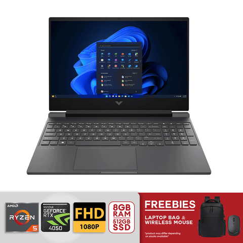 HP Victus 15.6''FHD Laptop AMD Ryzen 5-8645HS NVIDIA GeForce RTX 4050 8GB DDR5 /512GB SSD 15-fb2082wm Mica Silver