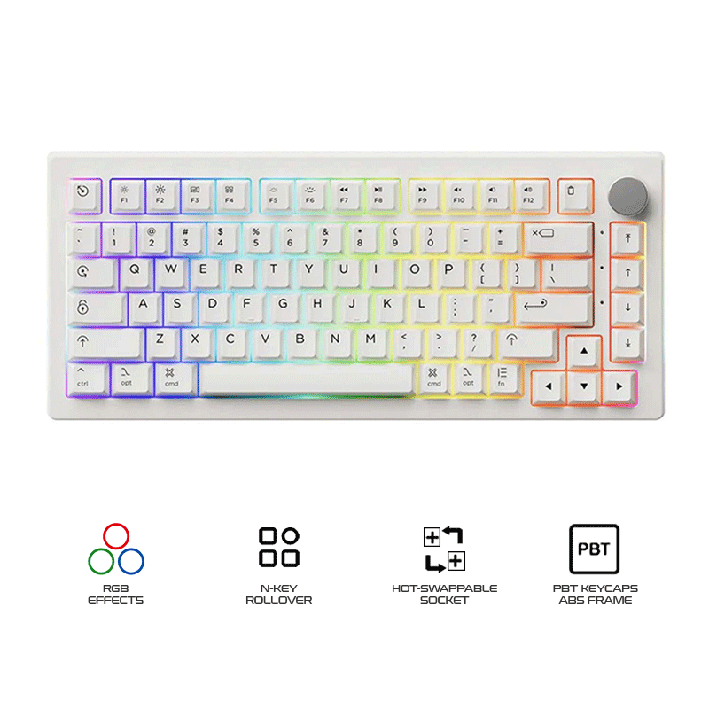 Akko 5075B Plus Air Multi-Mode Backlight Hot-Swappable Mechanical Keyboard (Akko V3 Piano Pro Switch)