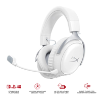 HyperX Cloud III S Wireless Gaming Headset for PC/PS5/PS4/N-Switch/Mobile White (AX6G1AA)