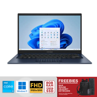 ASUS Vivobook 14" Full HD Intel Core i3-1315U 8GB RAM / 128GB SSD, Win 11 Home Quiet Blue