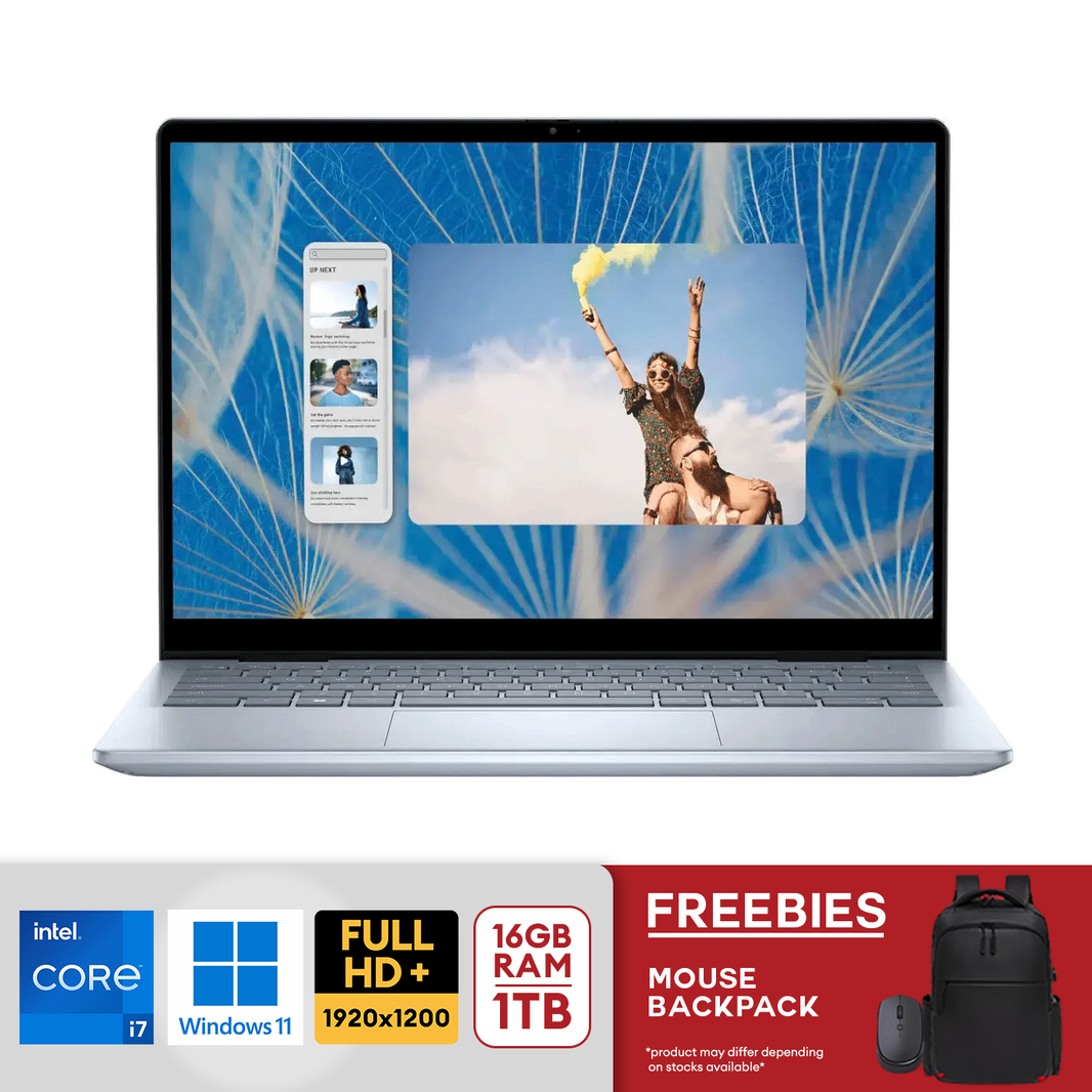 Dell Inspiron 14" FHD+ 2-in-1 Intel Core 7 150U 16GB DDR5 RAM 1TB SSD Intel Graphics Win 11 Ice Blue