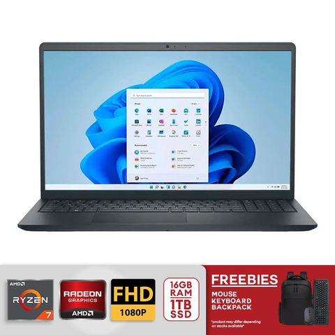 Dell Inspiron 15.6" Touch Screen AMD Ryzen 7-7730U 16GB RAM 1TB SSD AMD Radeon Graphics Win 11 Black