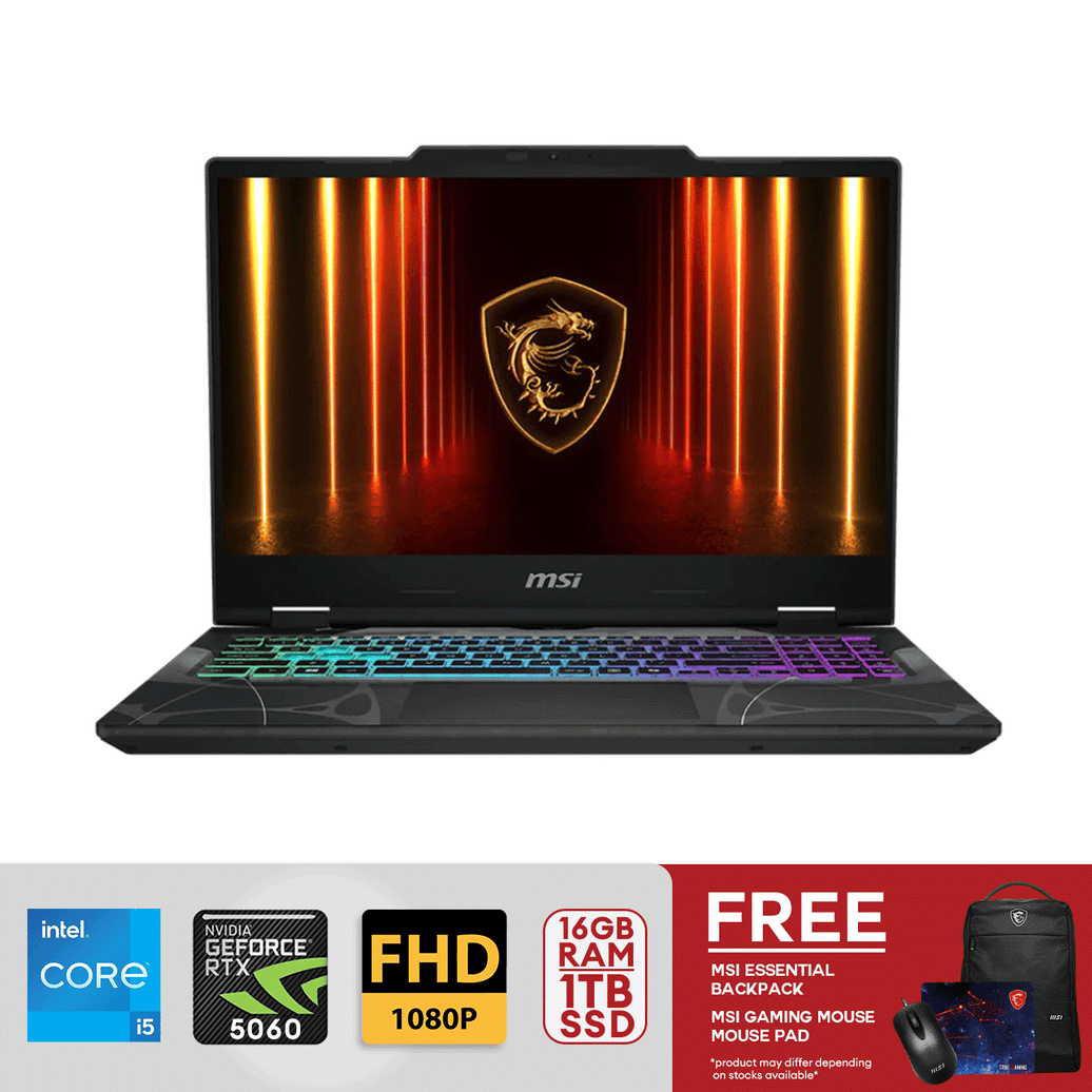 MSI Cyborg 15 B13WFKG-890PH 15.6" FHD 144hz i5-13420H 16GB/1TB SSD RTX 5060 Win11