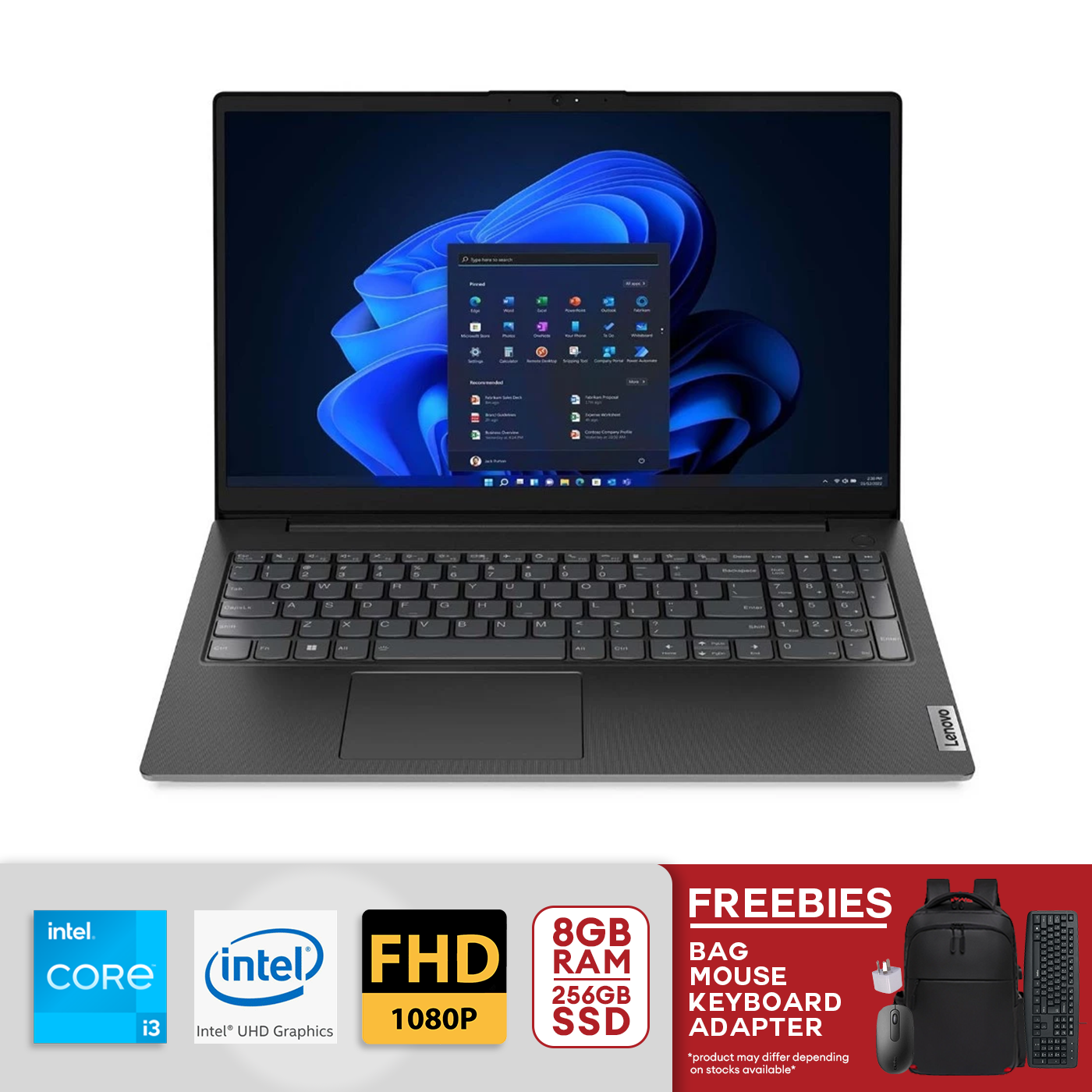 Lenovo V15 G4 IRU 15.6" FHD intel Core i3-1315U 8GB RAM / 256GB SSD M.2 intel UHD Graphics (FreeDOS) Black
