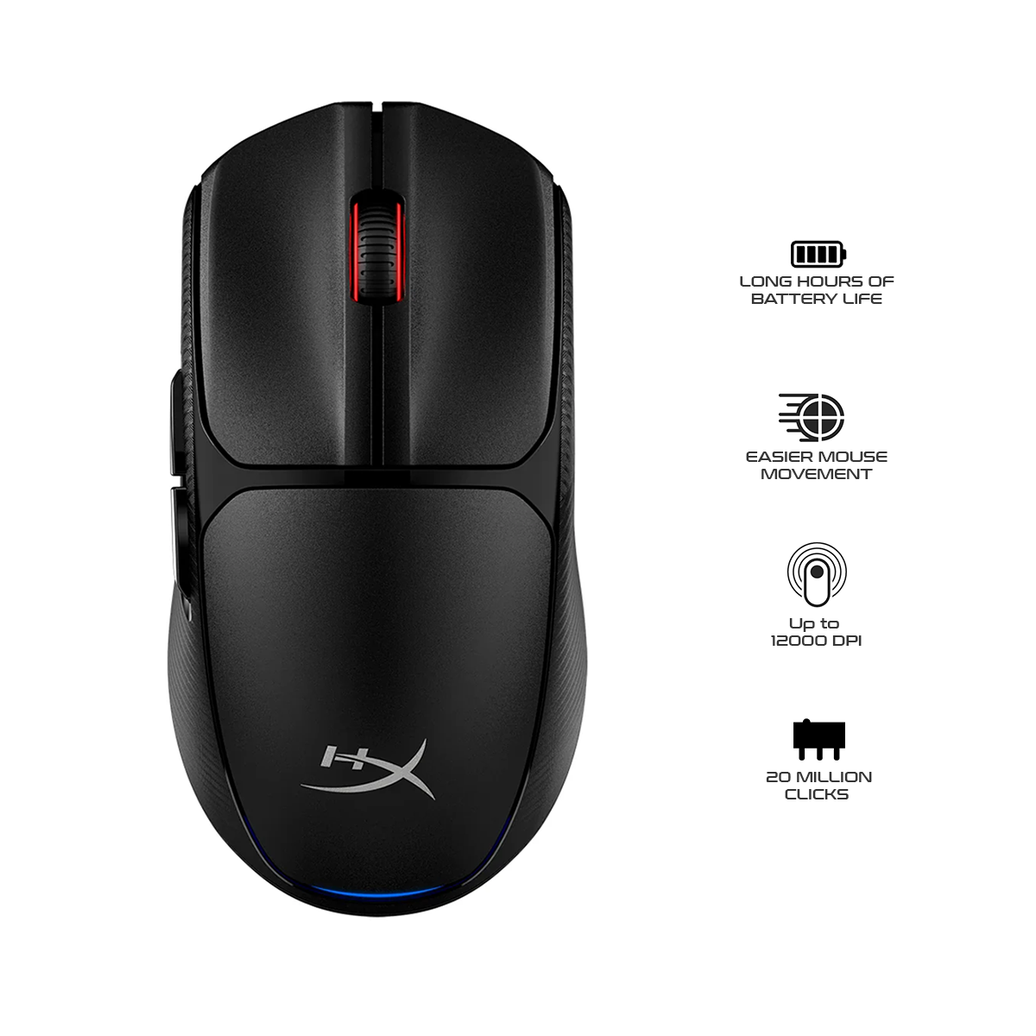 HyperX Pulsefire Fuse Wireless Black Gaming Mouse (Black)