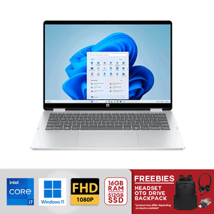 HP OmniBook 5 Flip 2-in-1 14" 2K Touch-Screen Intel Core 7-150U 16GB LPDDR5 512GB SSD PCIe 4.0 Intel Graphics Win 11 Glacier Silver