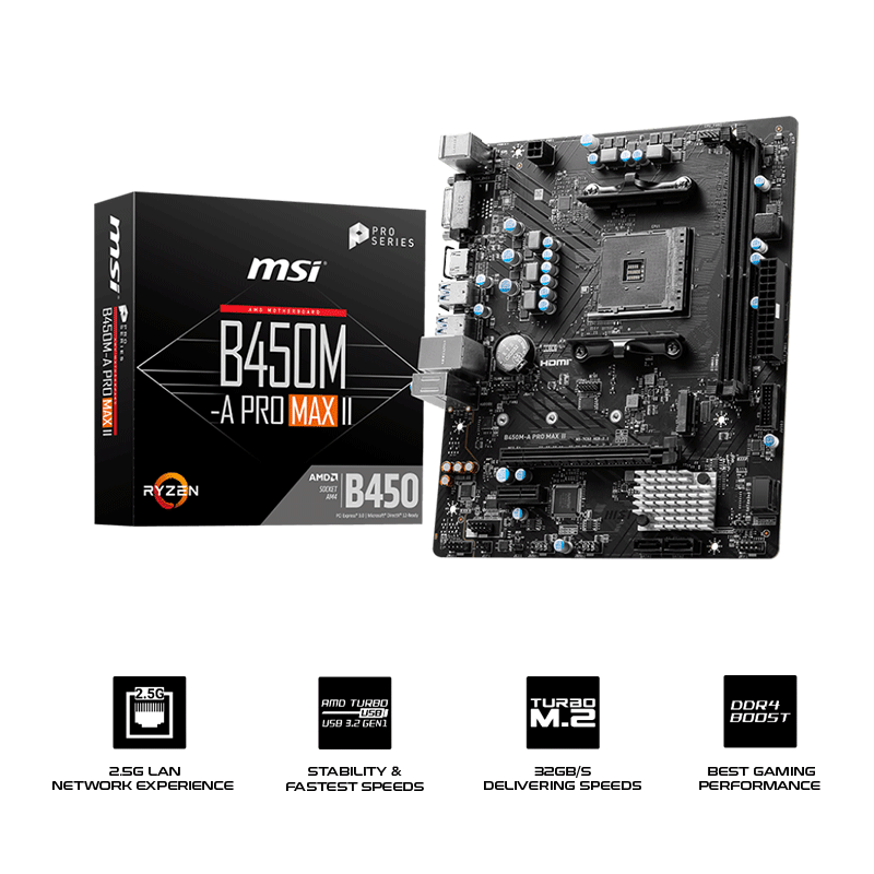 MSI B450M-A PRO MAX II Motherboard