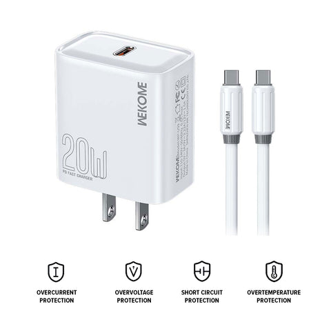 WEKOME Fast Charger PD 20W with Cable - WP-U59