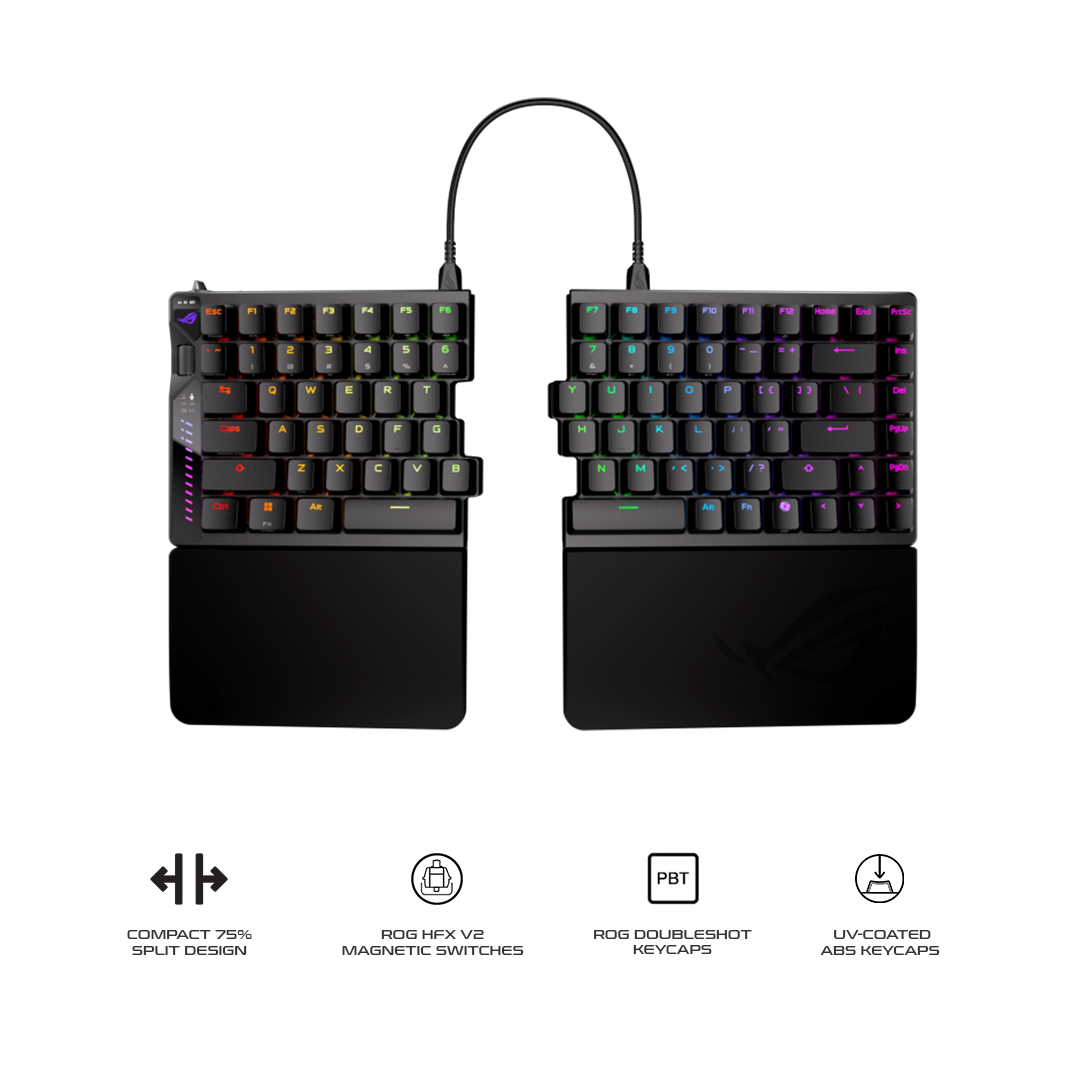 Asus ROG M703 Falcata Split Magnetic 75% Analog Gaming Keyboard (HFX V2 Magnetic Switch) 