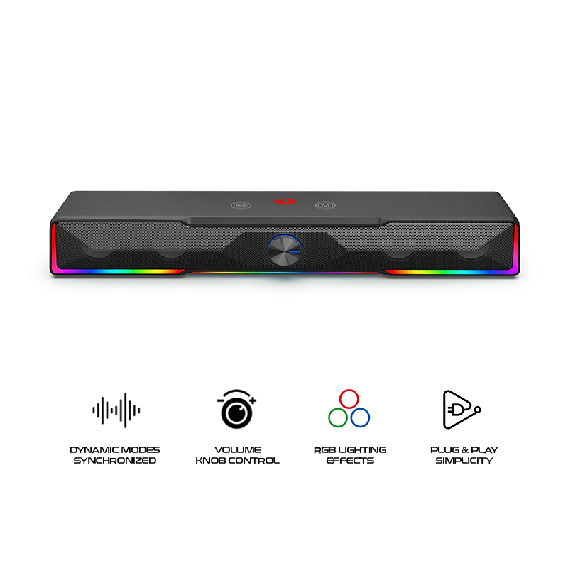 Redragon Catnonn Bluetooth/Wired Soundbar Speacker Black (GS516)