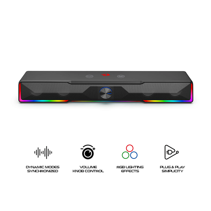 Redragon Catnonn Bluetooth/Wired Soundbar Speacker Black (GS516)