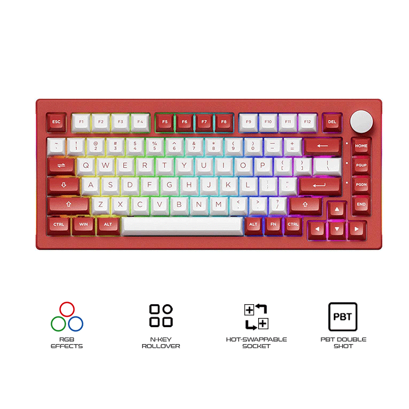 Akko Chicago 5075B Plus Multi-Mode Hot-Swappable Mechanical Keyboard (Akko V3 Piano Pro Switch)