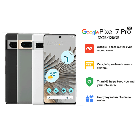 Google Pixel 7 Pro 5G Smartphone 12GB LPDDR5 RAM /128GB  UFS 3.1 storage with 6.7" Full Screen | Triple Rear Camera  - 128GB