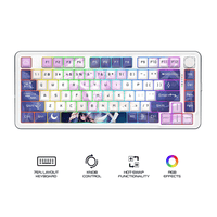 Redragon Cyrus Pro Tri-Mode Gaming Keyboard Violet-White (K681ACG-RGB-PRO)