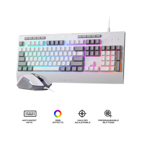Redragon s151W Combo 2in1 Gaming Keyboard & Mouse White