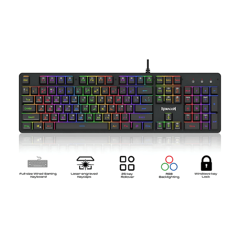 Redragon (K514-RGB) NAGATO Wired Gaming Keyboard