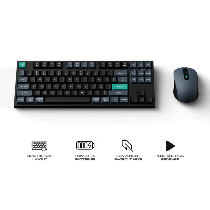Keychron B33 TKL Keyboard & BM25 Mouse Wireless Combo (KCBD1)