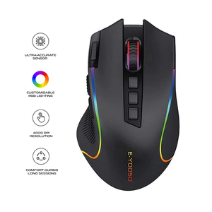 E-Yooso X-11 Pro RGB Tri-Mode Gaming Mouse (Black)
