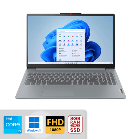 Lenovo IdeaPad Slim 3i 15.6” FHD Laptop i3-N305 8GB RAM/256GB SSD Win11 Arctic Grey (82XB008LUS)