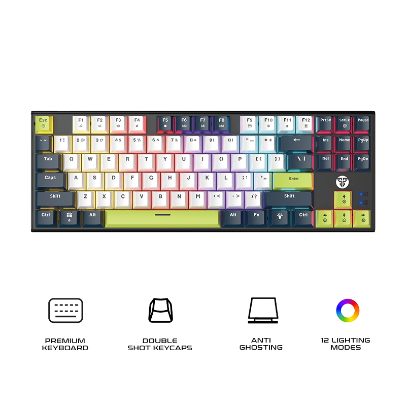 Fantech MK877S ATOM87S Mori Edition Mechanical Gaming Keyboard White Taro Switch