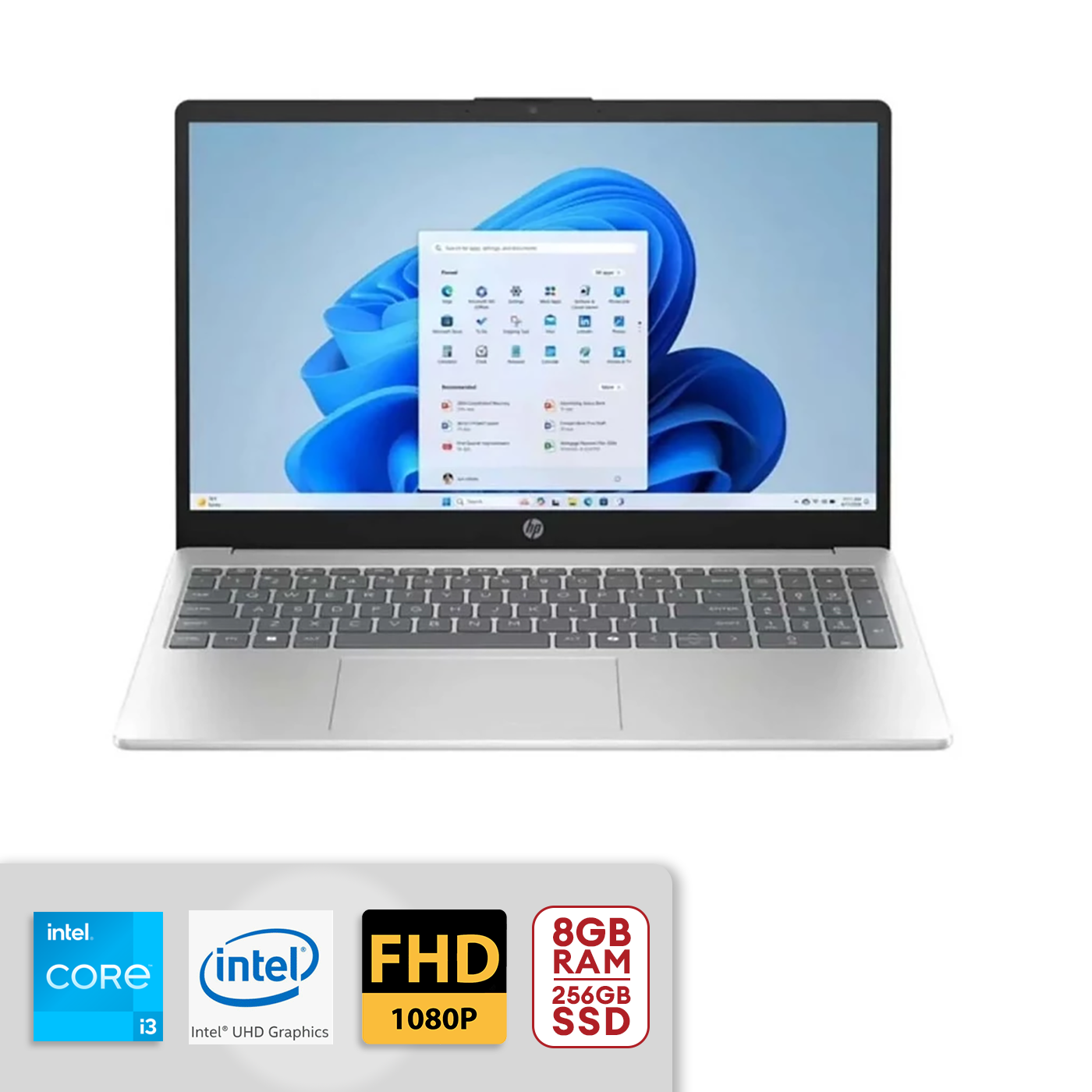 HP 15.6" HD Touch-Screen Intel Core i3-1315U 8GB / 256GB SSD Intel UHD Graphics 15-fd0123dx Win 11 Natural Silver