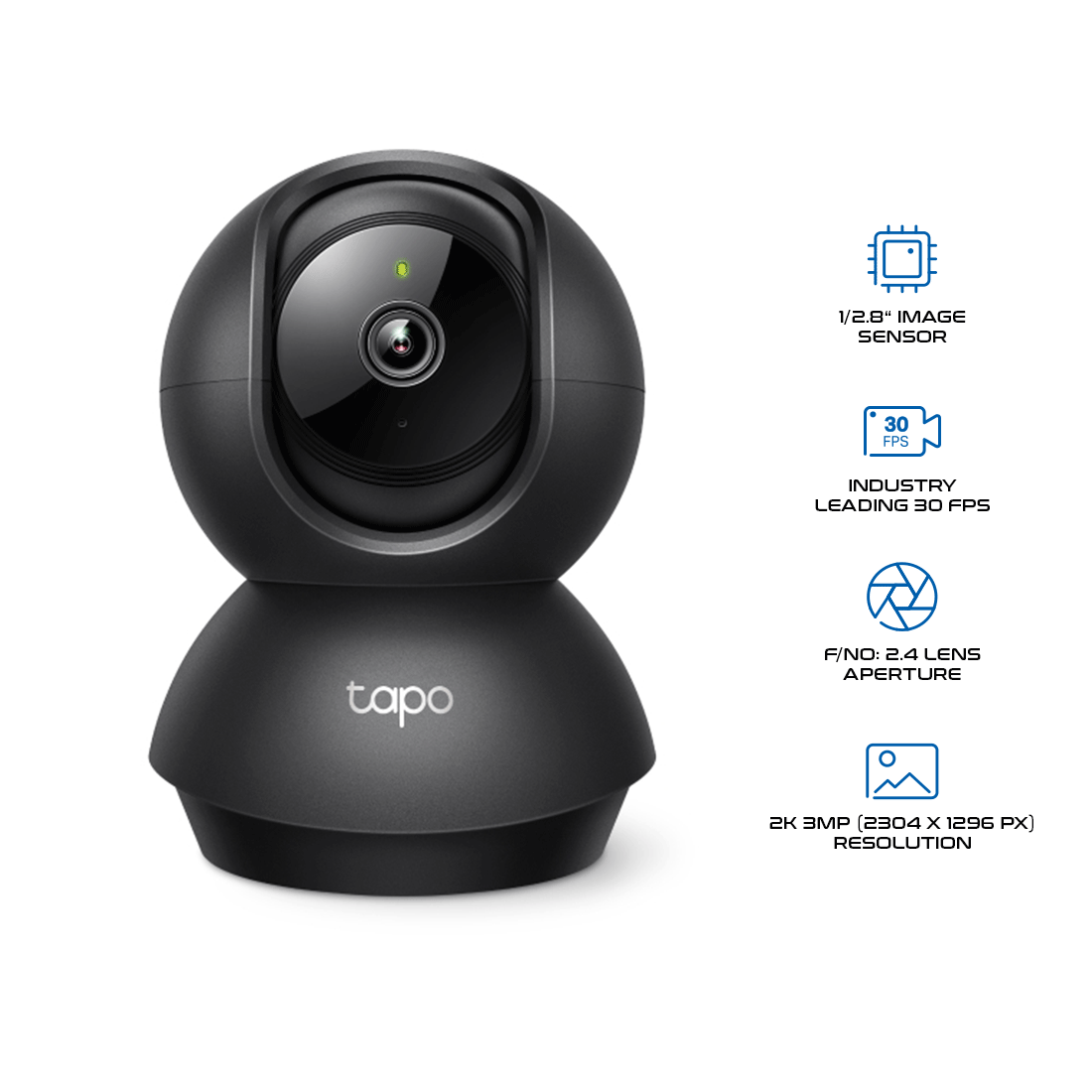 TP-Link Tapo C211 Pan/Tilt Home Security Wi-Fi Camera - Black
