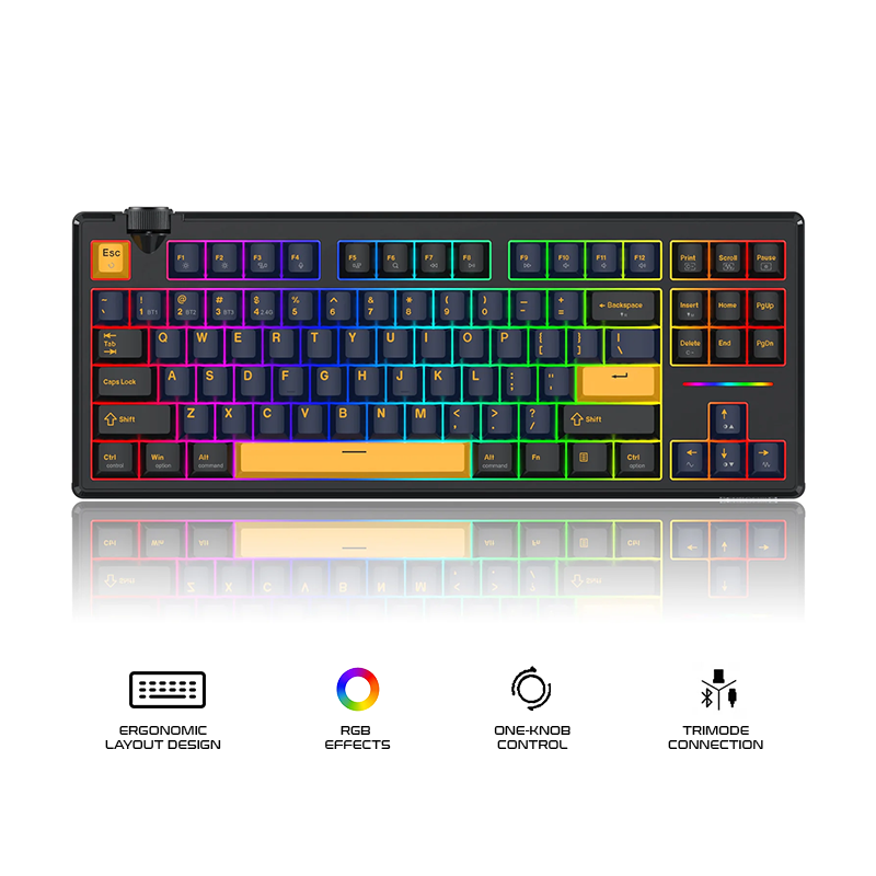 Redragon Cyclone Pro Wireless Gaming Keyboard Black (K716BLY-RGB-PRO)