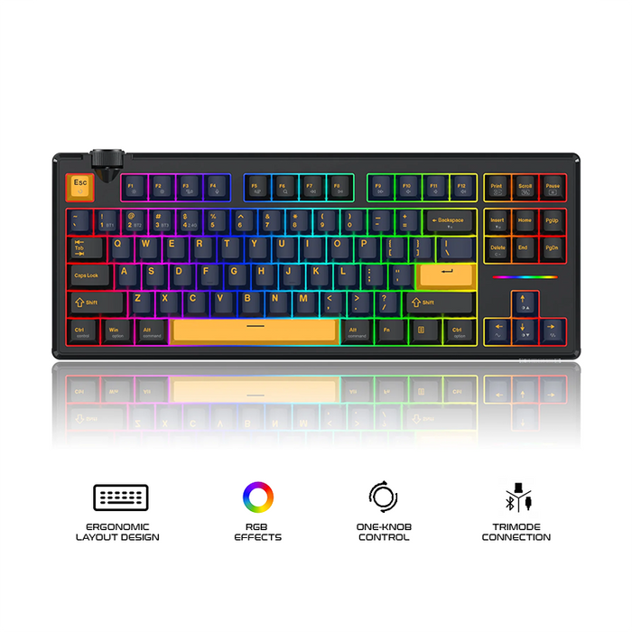 Redragon Cyclone Pro Wireless Gaming Keyboard Black (K716BLY-RGB-PRO)
