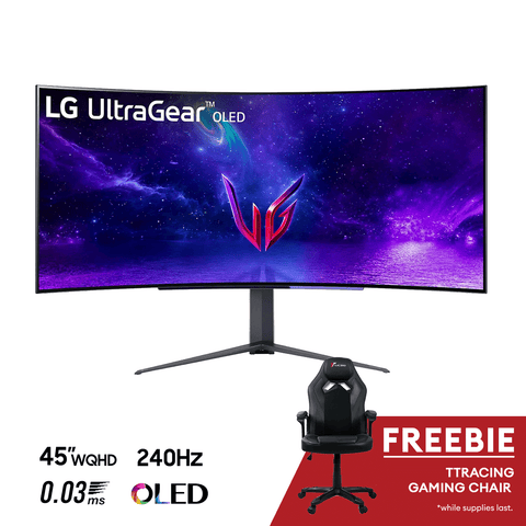 LG 45GR95QE-B 45” Ultragear OLED WQHD 240HZ 0.03MS GTG Curved Gaming Monitor