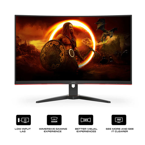 AOC C32G2ZE2 31.5" FHD (1920X1080) HDR 250HZ 0.5ms VA Curved Gaming Monitor